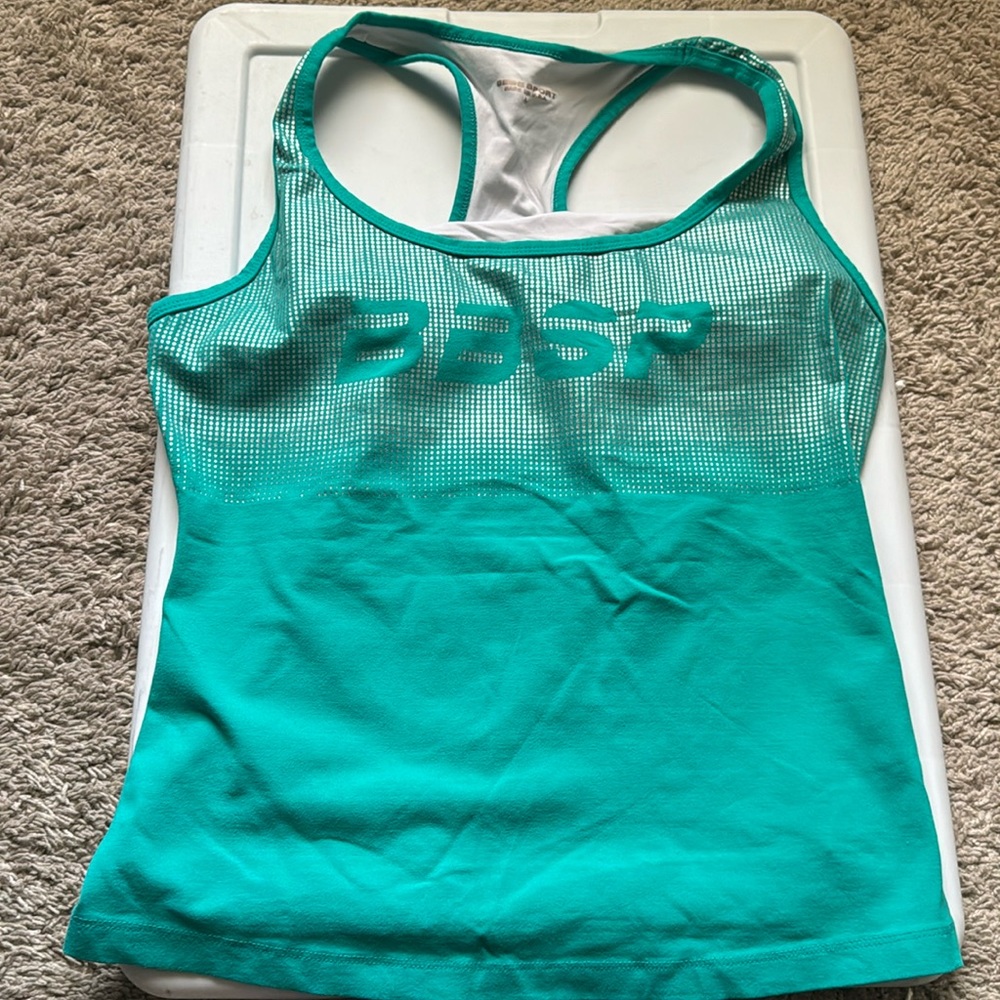 Bebe Sport Racerback Fitted Tank Too
